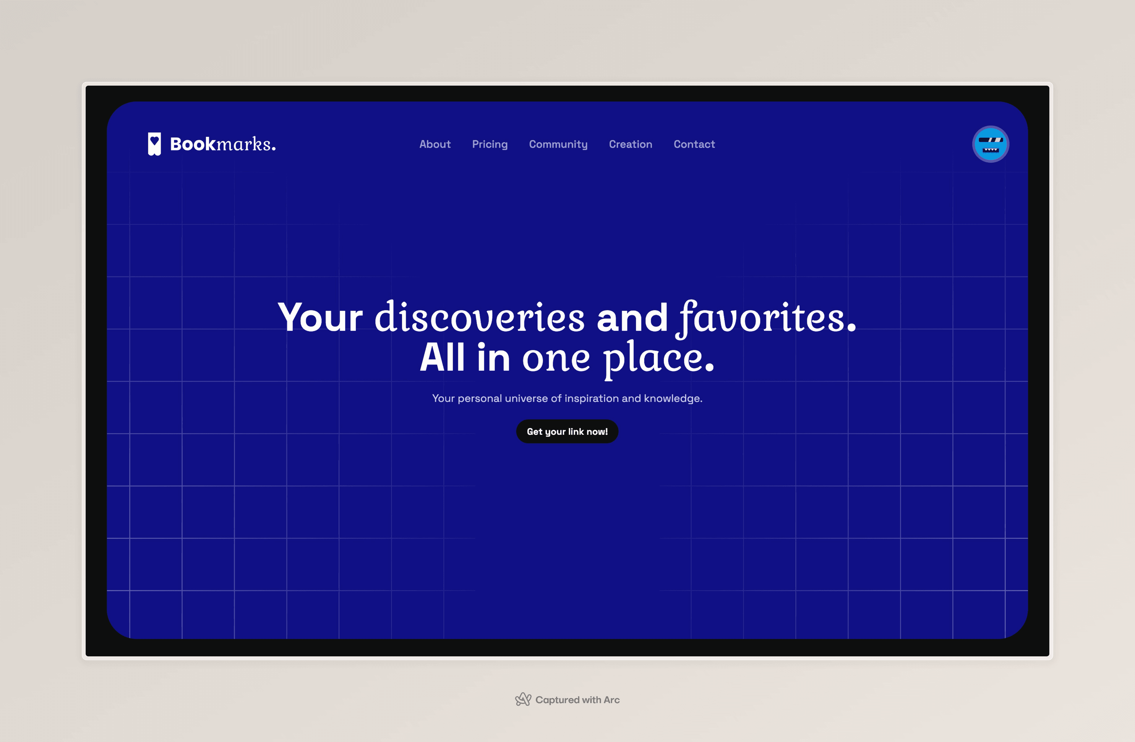 Bookmarks Main Interface