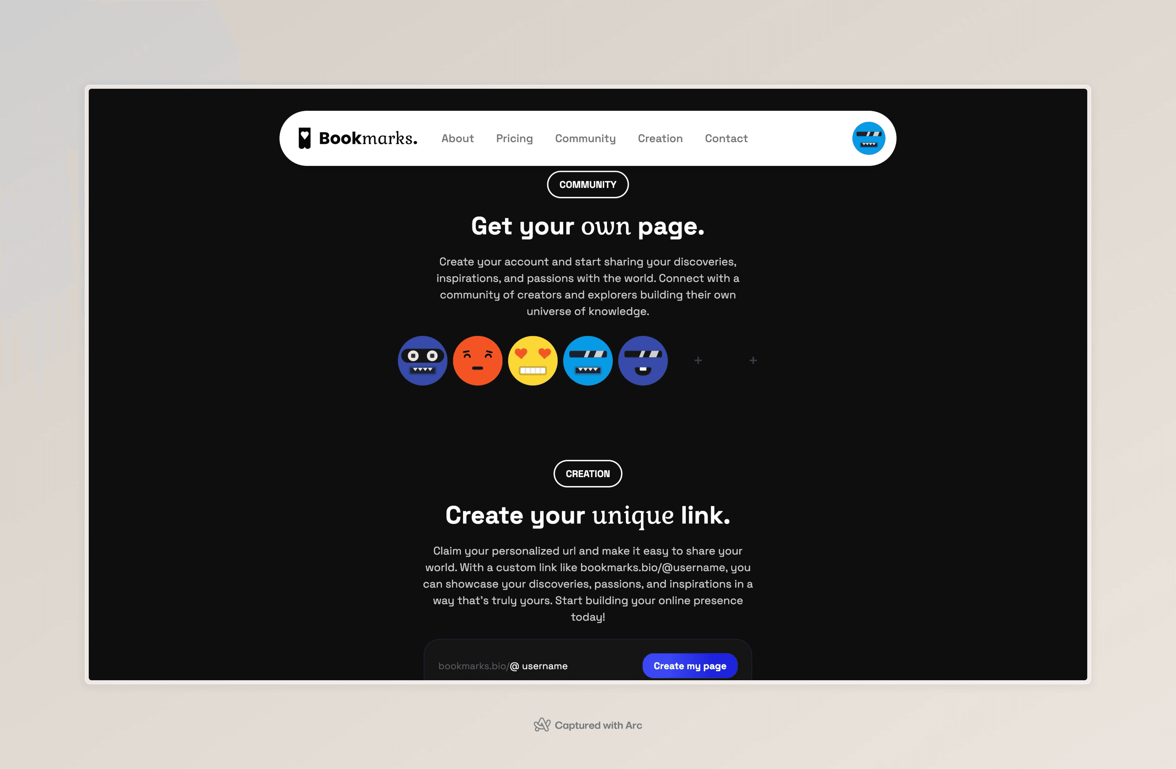 Bookmarks Secondary View