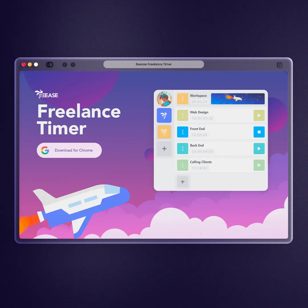 Beease Freelance Timer Interface